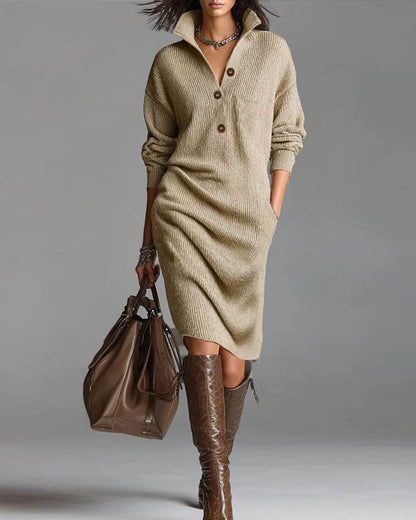 Elegant Knit Midi Dress