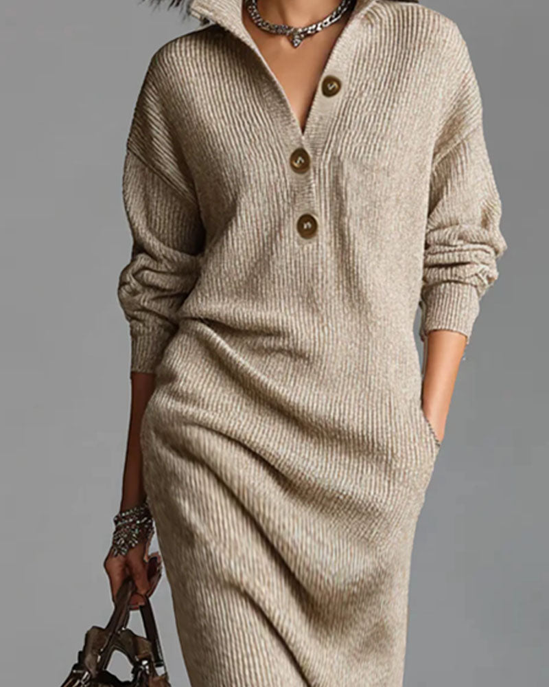 Elegant Knit Midi Dress