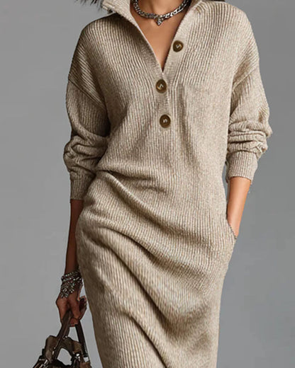 Elegant Knit Midi Dress
